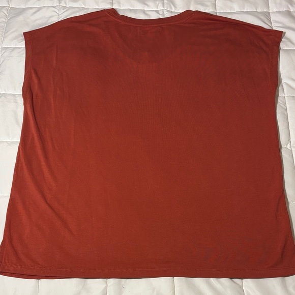 24/7 Rust Orange V-Neck Oversized Top - Picture 6 of 6